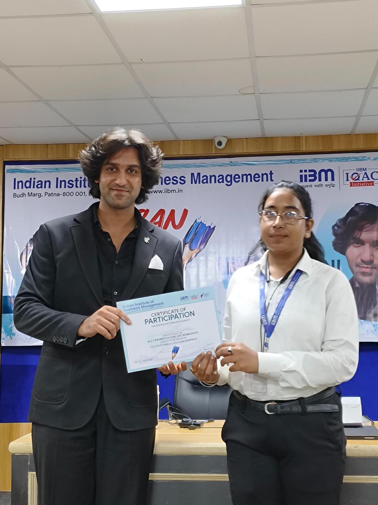 Rahul Soni Conducts “All Can Sketch” Workshop for PGDM, BBA, BCA & MAMC Students at IIBM and ZHI Patna